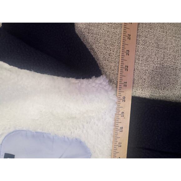 Columbia Sherpa Cropped Fleece Pullover Navy Blue White Women’s Size Small - Picture 8 of 11